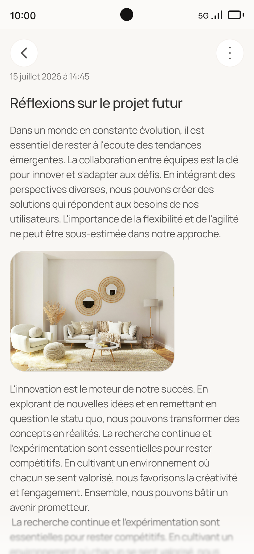 Noted — éditeur de note, interface minimaliste avec formatage rapide et accès au scanner